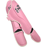 Shin Guards Top King Boxing TKSGP-GL Pink White (Old Logo Exclusive)